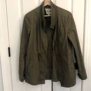 Olive cargo jacket. Size S